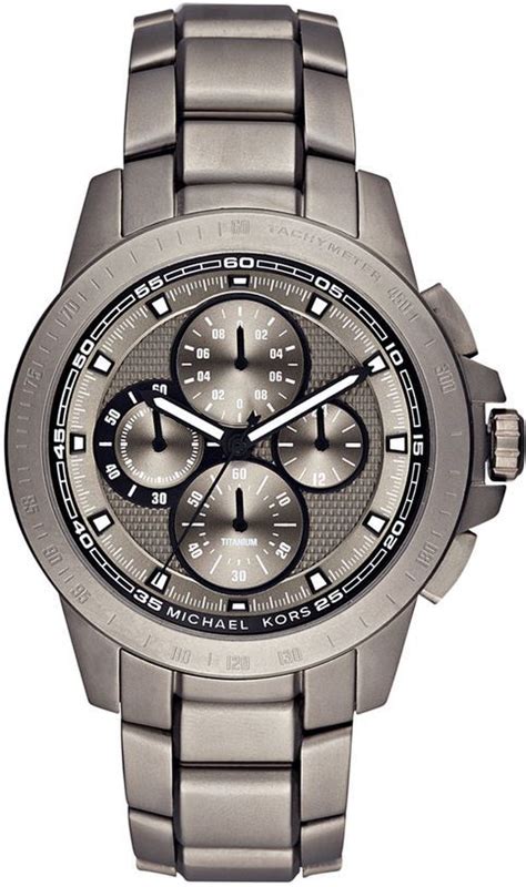 montre titanium michael kors mk-8530|Men's Michael Kors Ryker Chronograph Titanium Link Watch .